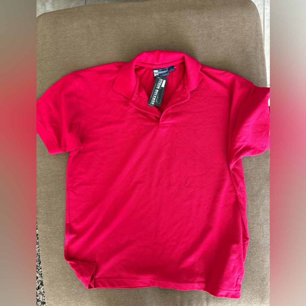 Blue Generation Essentials Collection Polo Red Large - Picture 3 of 3
